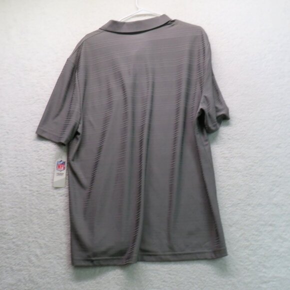 Chicago Bears Polo Shirt Mens Size Extra Large NFL Team Apparel Gray Orange - Picture 4 of 11